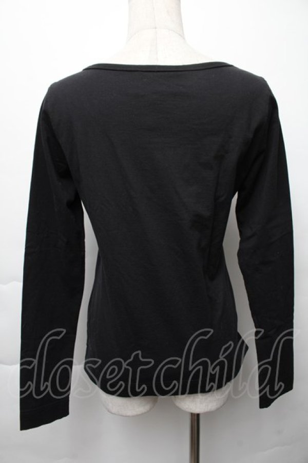 画像2: ヴィヴィアンウエストウッド 中古 / 単色オーブ刺繍カットソー 2 黒  S-25-11-30-029-to-AS-ZS (2)