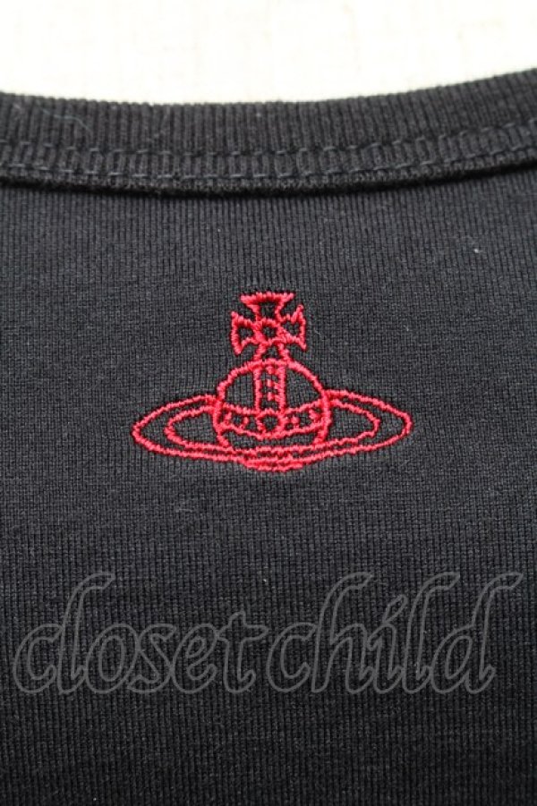 画像3: ヴィヴィアンウエストウッド 中古 / 単色オーブ刺繍カットソー 2 黒  S-25-11-30-029-to-AS-ZS (3)