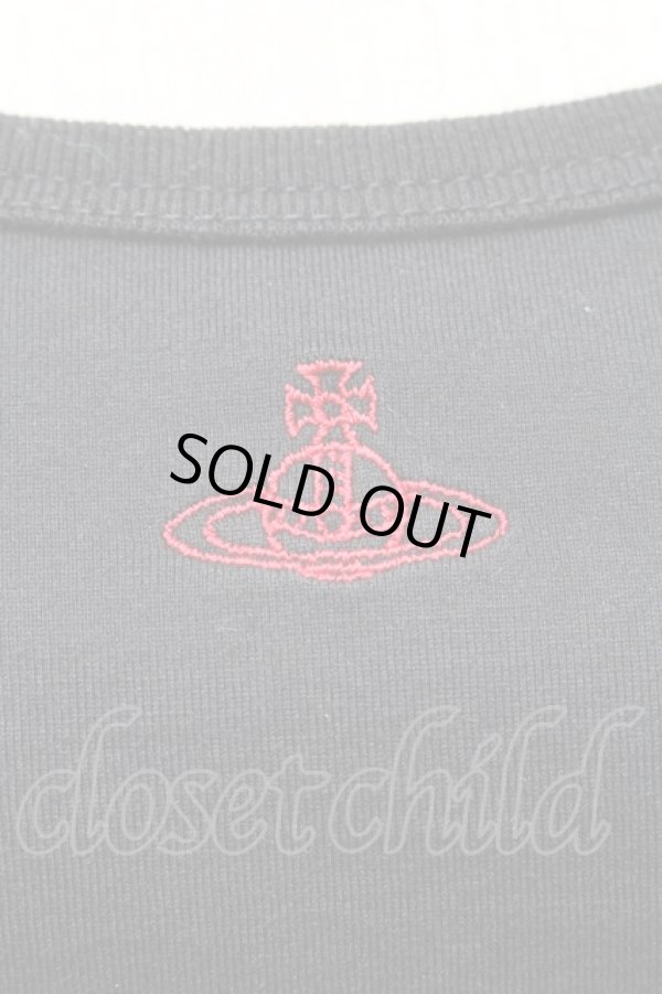画像3: ヴィヴィアンウエストウッド 中古 / 単色オーブ刺繍カットソー 2 黒  S-25-11-30-029-to-AS-ZS (3)