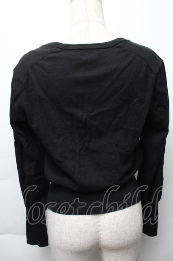 画像2: ヴィヴィアンウエストウッド 中古 / カラーオーブ刺繍カーディガン 3 黒  S-25-11-30-030-to-AS-ZS (2)