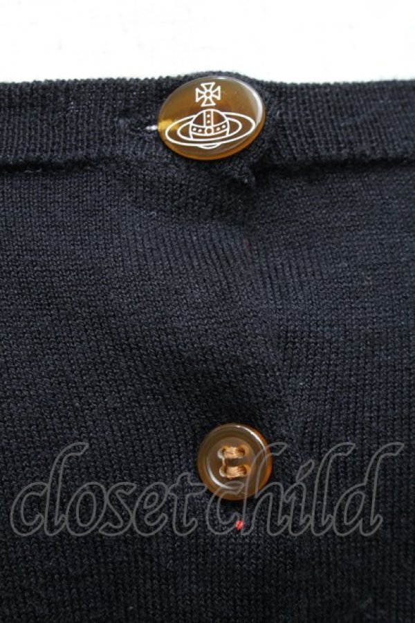 画像3: ヴィヴィアンウエストウッド 中古 / カラーオーブ刺繍カーディガン 3 黒  S-25-11-30-030-to-AS-ZS (3)