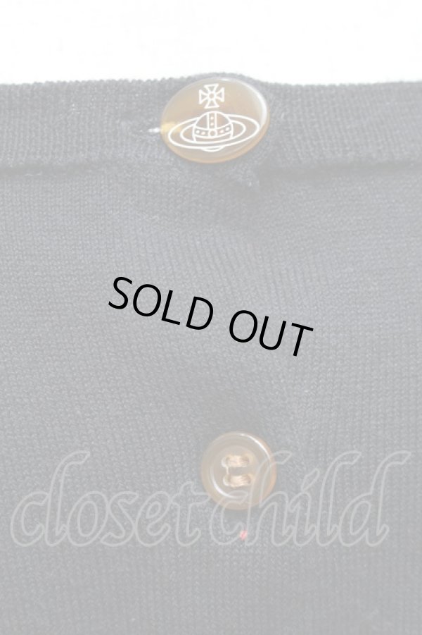 画像3: ヴィヴィアンウエストウッド 中古 / カラーオーブ刺繍カーディガン 3 黒  S-25-11-30-030-to-AS-ZS (3)