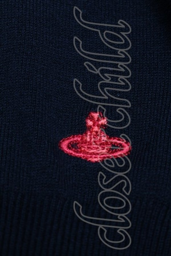 画像4: ヴィヴィアンウエストウッド 中古 / カラーオーブ刺繍カーディガン 3 黒  S-25-11-30-030-to-AS-ZS (4)