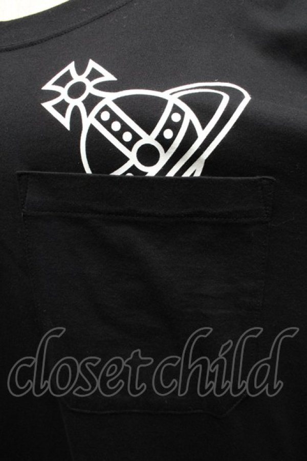 画像3: ヴィヴィアンウエストウッド 中古 / オーブポケットカットソー 48 黒  S-25-11-30-031-to-AS-ZS (3)