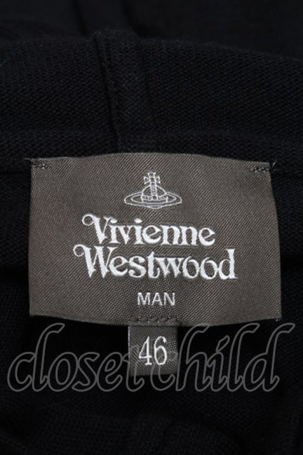 画像6: ヴィヴィアンウエストウッド 中古 / フーディーカーディガン 46 黒  S-25-11-30-032-to-AS-ZS (6)