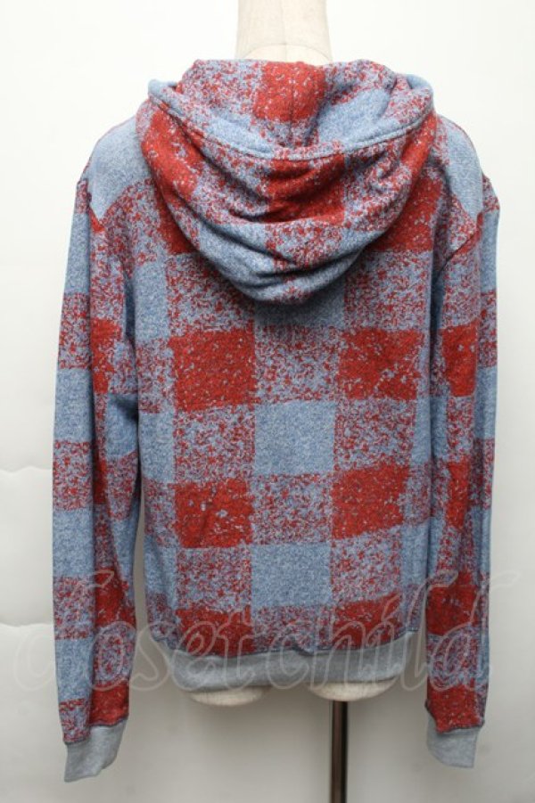 画像2: ANGLOMANIA 中古 / チェックパーカー 36 ブルーｘ赤  S-25-11-30-037-to-AS-ZS (2)