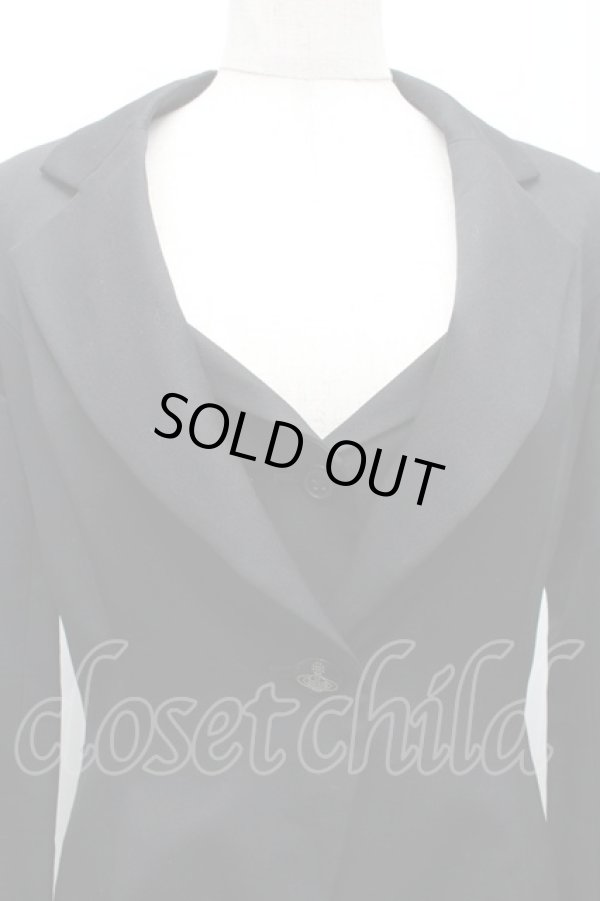 画像3: ヴィヴィアンウエストウッド 中古 / レイヤードデザインジャケット 2 黒  S-25-11-30-039-jc-HR-ZS (3)