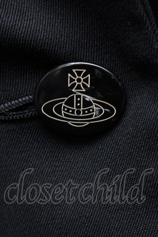 画像4: ヴィヴィアンウエストウッド 中古 / レイヤードデザインジャケット 2 黒  S-25-11-30-039-jc-HR-ZS (4)