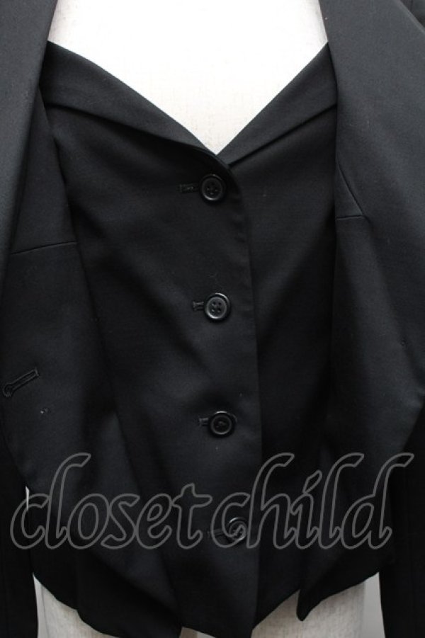 画像5: ヴィヴィアンウエストウッド 中古 / レイヤードデザインジャケット 2 黒  S-25-11-30-039-jc-HR-ZS (5)