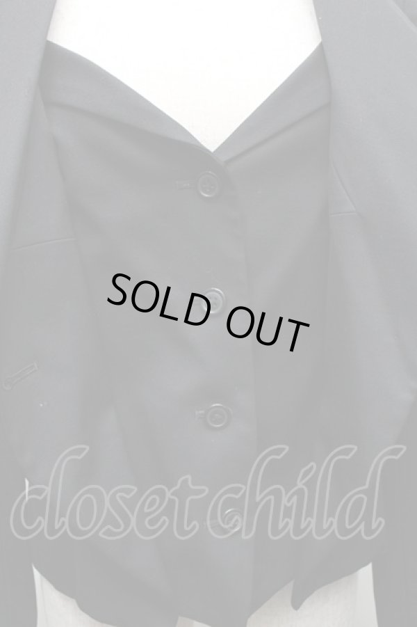 画像5: ヴィヴィアンウエストウッド 中古 / レイヤードデザインジャケット 2 黒  S-25-11-30-039-jc-HR-ZS (5)