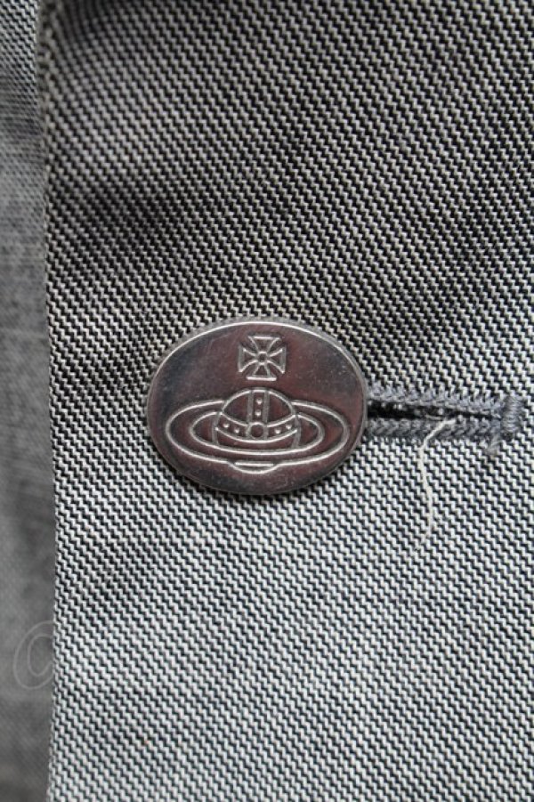 画像3: ヴィヴィアンウエストウッド 中古 / /ウールジャケット 38 グレー  S-25-11-30-040-to-AS-ZS (3)