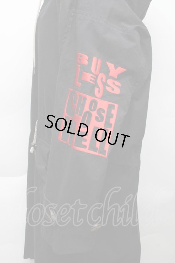 画像4: ヴィヴィアンウエストウッド MAN 中古 / BUY LESS CHOOSE WELL モッズコート  黒  S-25-11-30-041-co-AS-ZS (4)