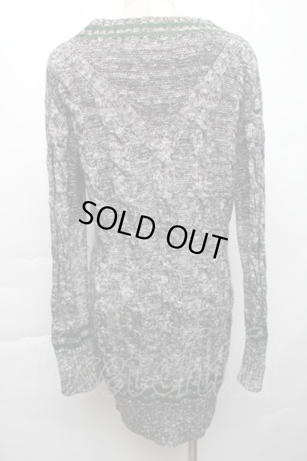 画像2: ヴィヴィアンウエストウッド 中古 / エンブレムワッペンニットワンピース 2 グレーｘグリーン  S-25-11-30-043-op-AS-ZS (2)