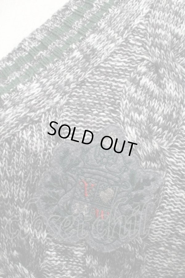 画像3: ヴィヴィアンウエストウッド 中古 / エンブレムワッペンニットワンピース 2 グレーｘグリーン  S-25-11-30-043-op-AS-ZS (3)