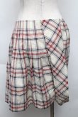 画像2: ヴィヴィアンウエストウッド 中古 / 変形チェックスカート 42 アイボリーｘレッドｘブルー  S-25-11-30-044-sk-HR-ZS (2)