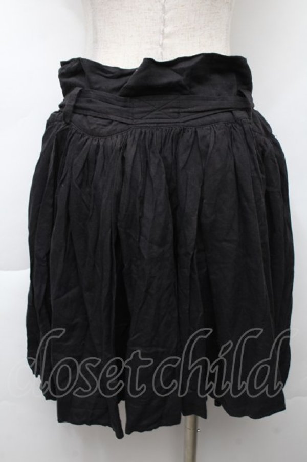 画像2: ヴィヴィアンウエストウッド 中古 / ロゴ刺繍フレアスカート 2 黒  S-25-11-30-046-sk-AS-ZS (2)