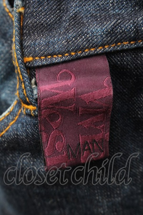 画像4: ヴィヴィアンウエストウッド MAN 中古 / バナナカーブデニムパンツ 44 ブルー  S-25-11-30-049-pa-AS-ZS (4)