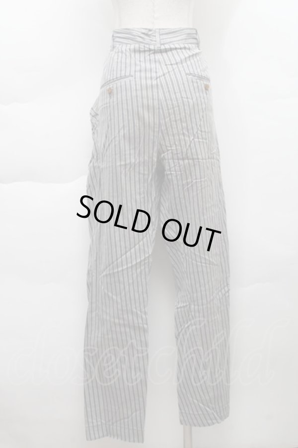 画像2: ヴィヴィアンウエストウッド MAN 中古 / ストライプパンツ 44 グレー  S-25-11-30-051-pa-AS-ZS (2)