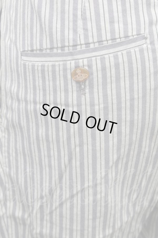 画像3: ヴィヴィアンウエストウッド MAN 中古 / ストライプパンツ 44 グレー  S-25-11-30-051-pa-AS-ZS (3)