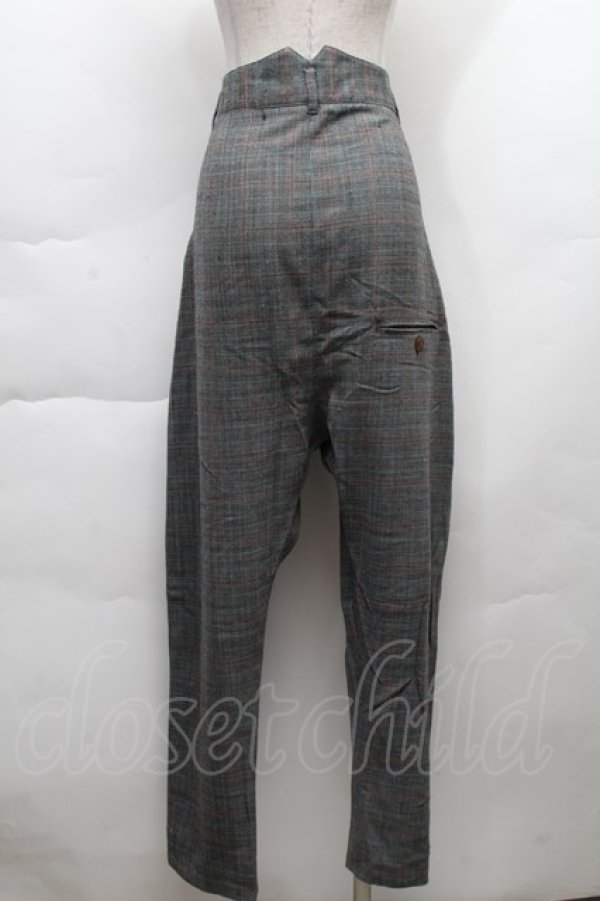 画像2: ヴィヴィアンウエストウッド MAN 中古 / チェックトラウザーズ 44 グレー  S-25-11-30-053-pa-AS-ZS (2)
