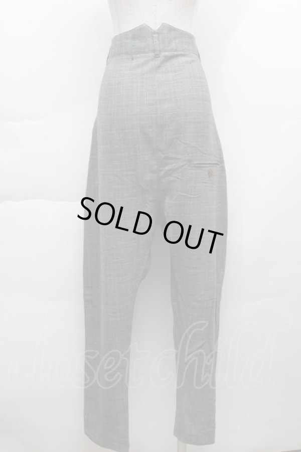 画像2: ヴィヴィアンウエストウッド MAN 中古 / チェックトラウザーズ 44 グレー  S-25-11-30-053-pa-AS-ZH (2)