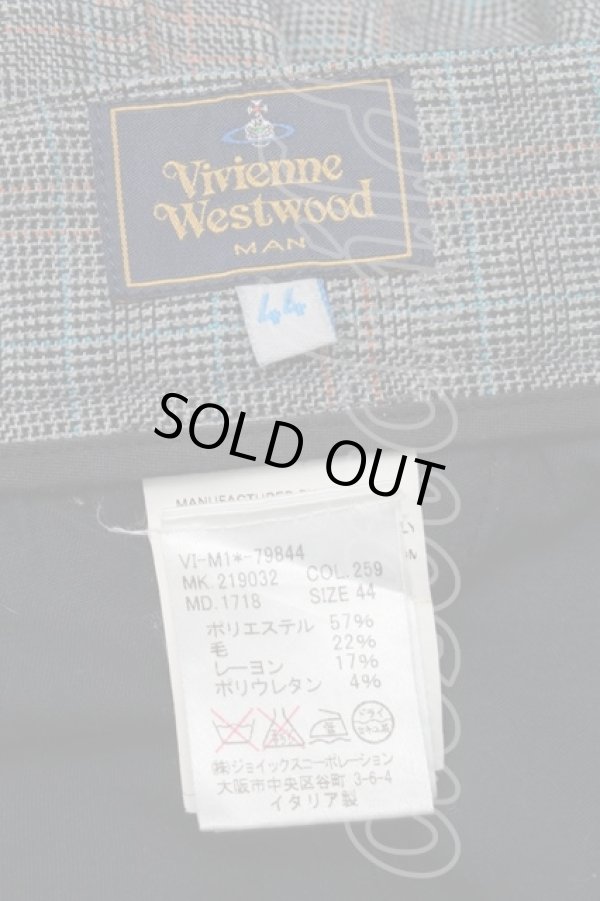 画像7: ヴィヴィアンウエストウッド MAN 中古 / チェックトラウザーズ 44 グレー  S-25-11-30-053-pa-AS-ZH (7)