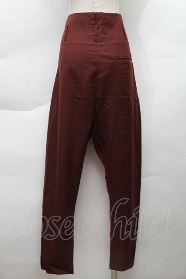 画像2: ヴィヴィアンウエストウッド MAN 中古 / 配色トラウザーパンツ 44 オレンジｘブラウン  S-25-11-30-054-pa-AS-ZS (2)