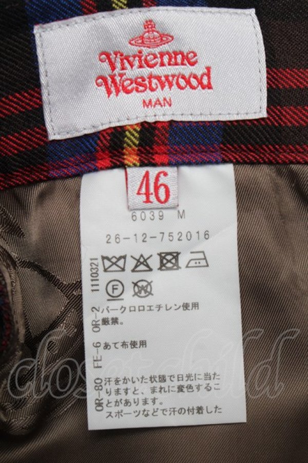 画像4: ヴィヴィアンウエストウッド MAN 中古 / TARTAN CHECK ムーントラウザー 46 マルチ  S-25-11-30-055-pa-AS-ZS (4)