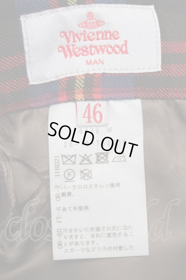 画像4: ヴィヴィアンウエストウッド MAN 中古 / TARTAN CHECK ムーントラウザー 46 マルチ  S-25-11-30-055-pa-AS-ZH (4)