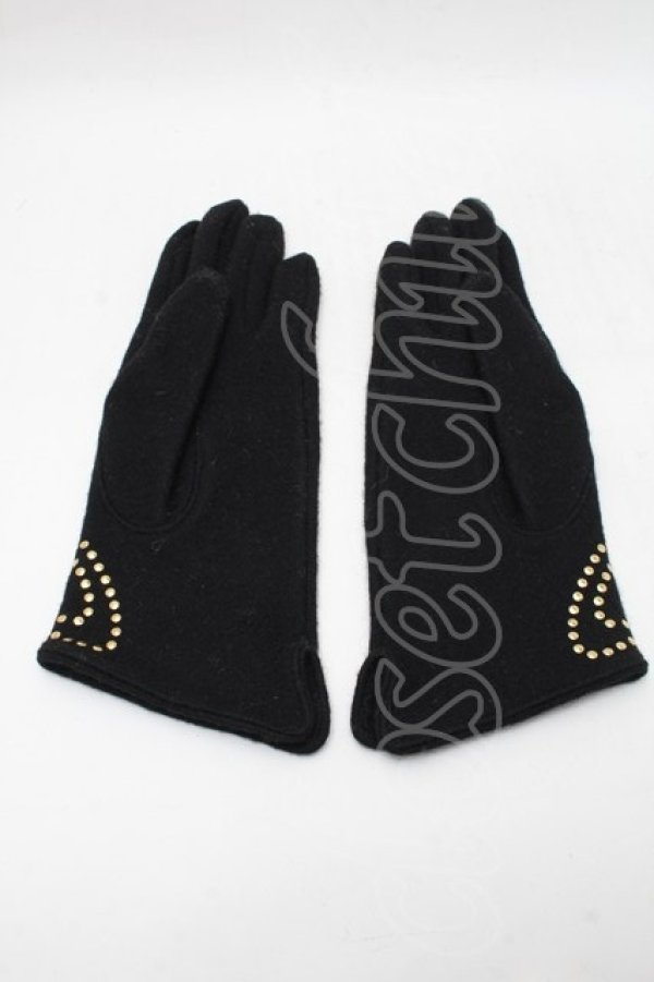 画像2: ヴィヴィアンウエストウッド 中古 / スタッズオーブ手袋  黒  S-25-11-30-011-gd-AS-ZS (2)