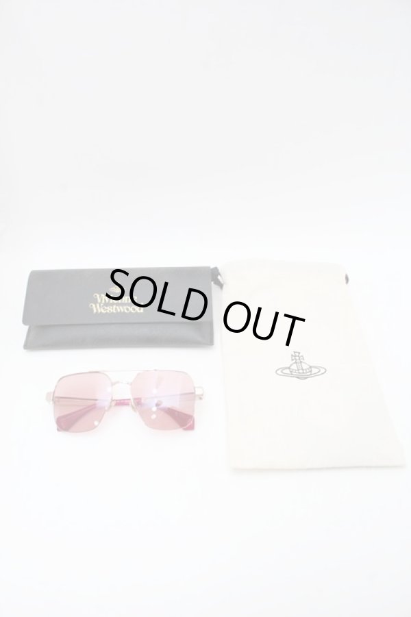 画像4: ヴィヴィアンウエストウッド 中古 / スクエアサングラス  ピンク  S-25-11-30-012-ac-AS-ZS (4)