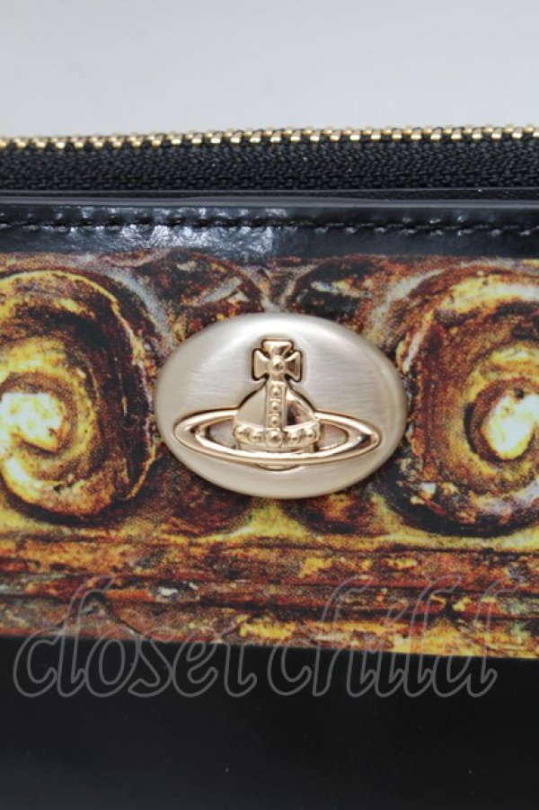 画像4: ヴィヴィアンウエストウッド 中古 / フレーム長財布  黒  S-25-11-30-013-wa-AS-ZS (4)