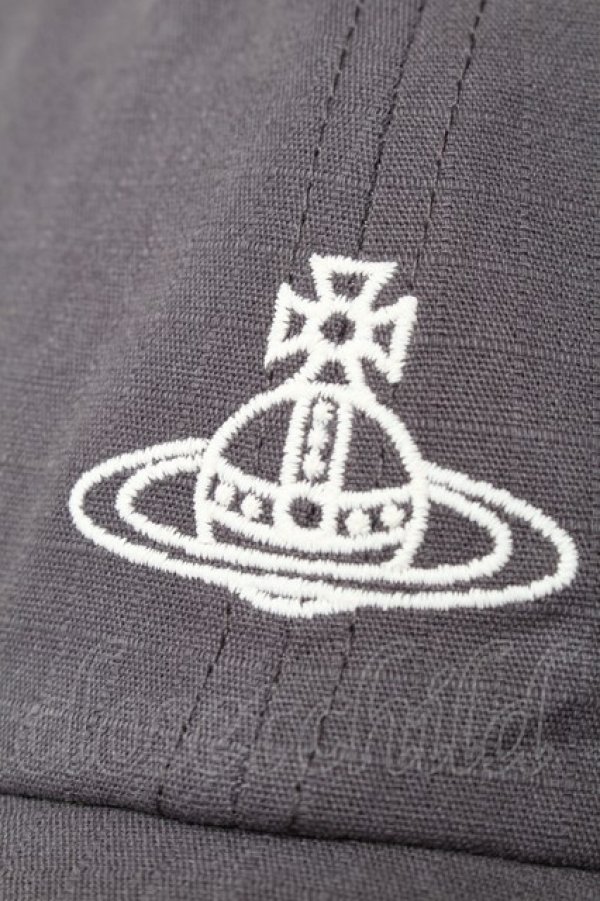 画像5: ヴィヴィアンウエストウッド 中古 / オーブ刺繍キャップ  グレー  S-25-11-30-015-gd-AS-ZS (5)
