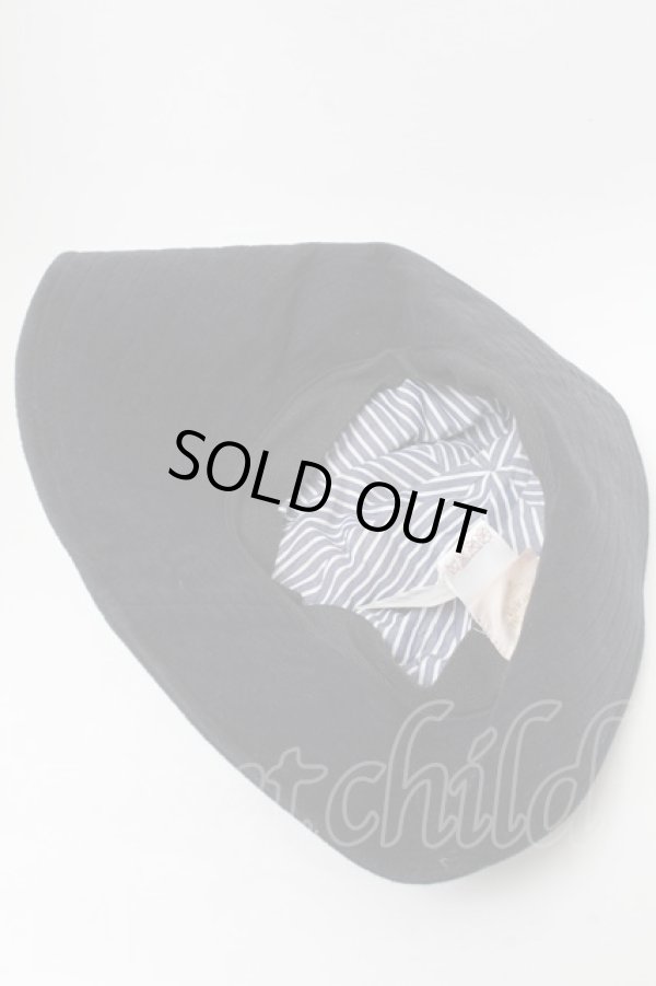 画像6: ヴィヴィアンウエストウッド 中古 / オーフボタンハット  黒  S-25-11-30-017-ha-AS-ZS (6)