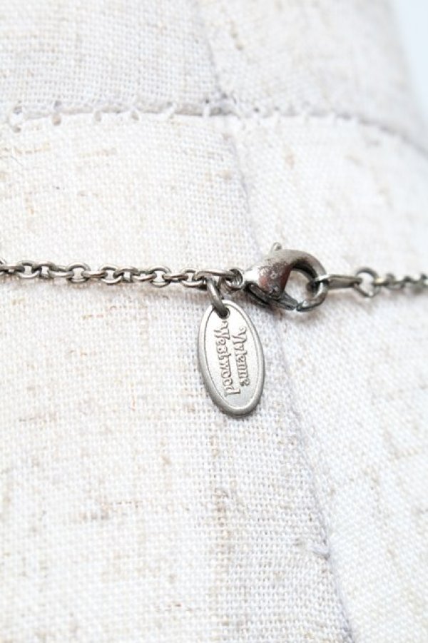 画像5: ヴィヴィアンウエストウッド 中古 / ディアマンテネックレス  シルバーｘ赤  S-25-11-30-019-ac-AS-ZS (5)