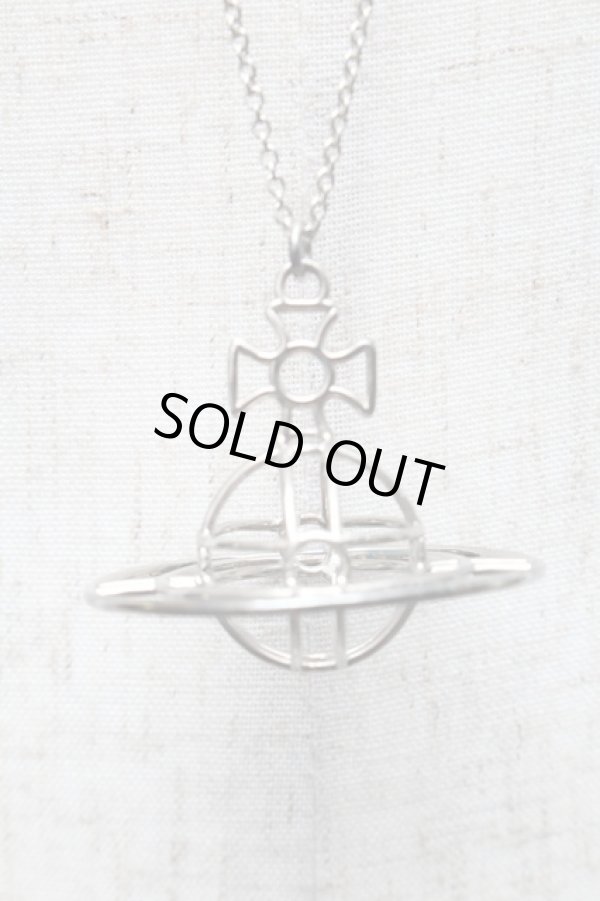 画像2: ヴィヴィアンウエストウッド 中古 / シンライン3Dオーブネックレス  シルバー  S-25-11-30-020-nl-AS-ZS (2)