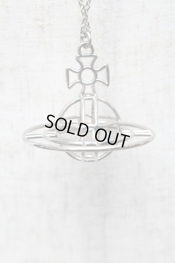 画像4: ヴィヴィアンウエストウッド 中古 / シンライン3Dオーブネックレス  シルバー  S-25-11-30-020-nl-AS-ZS (4)