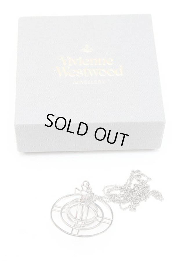 画像9: ヴィヴィアンウエストウッド 中古 / シンライン3Dオーブネックレス  シルバー  S-25-11-30-020-nl-AS-ZS (9)