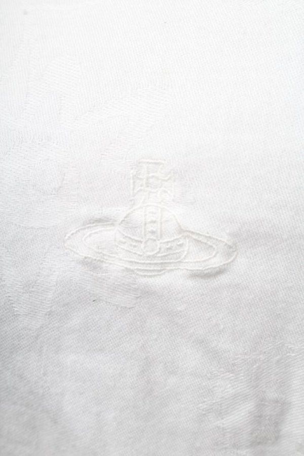 画像3: ヴィヴィアンウエストウッド 中古 / オーブジャガードブラウス 46 白  S-25-11-30-021-bl-AS-ZS (3)