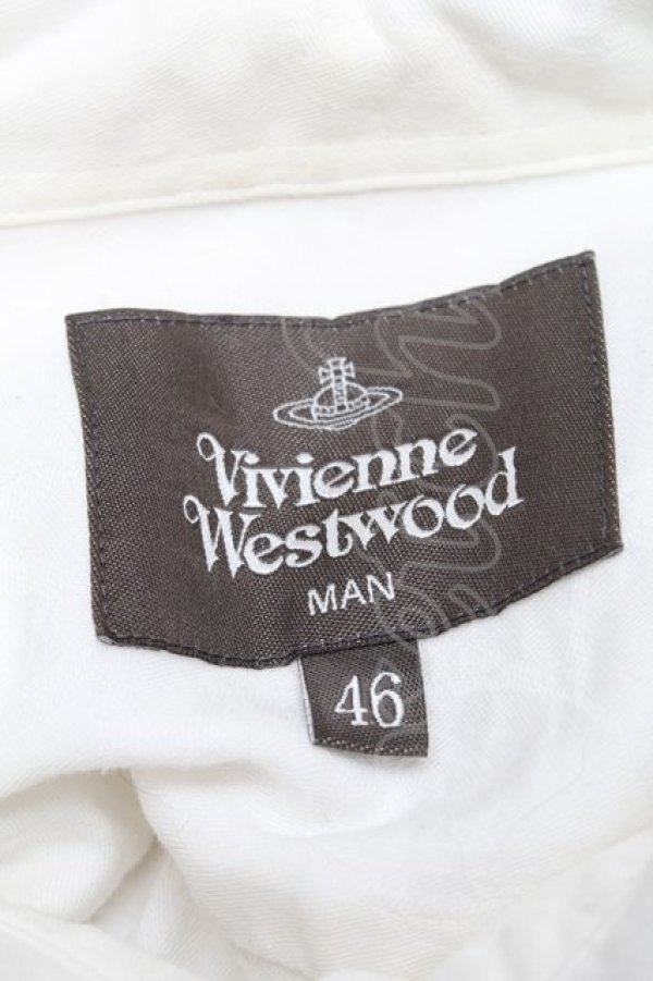 画像7: ヴィヴィアンウエストウッド 中古 / オーブジャガードブラウス 46 白  S-25-11-30-021-bl-AS-ZS (7)