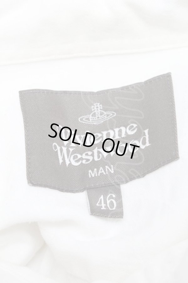 画像7: ヴィヴィアンウエストウッド 中古 / オーブジャガードブラウス 46 白  S-25-11-30-021-bl-AS-ZS (7)