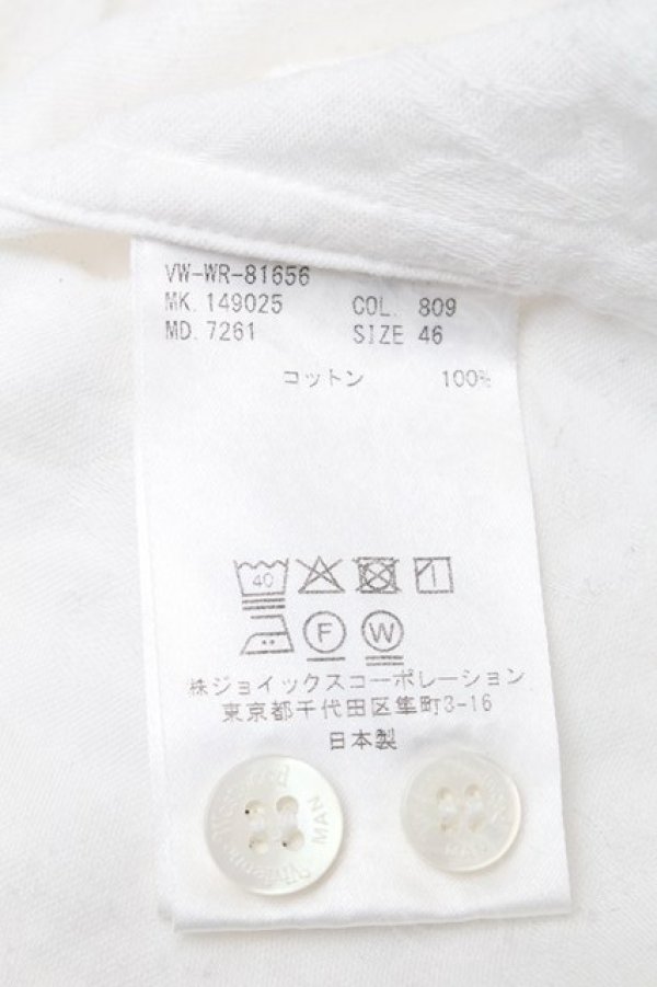 画像8: ヴィヴィアンウエストウッド 中古 / オーブジャガードブラウス 46 白  S-25-11-30-021-bl-AS-ZS (8)