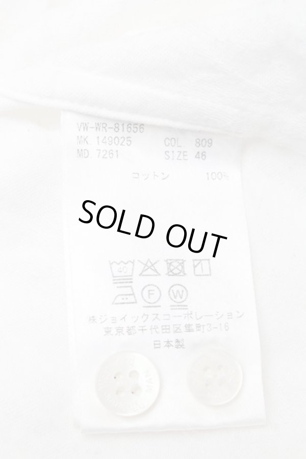 画像8: ヴィヴィアンウエストウッド 中古 / オーブジャガードブラウス 46 白  S-25-11-30-021-bl-AS-ZS (8)