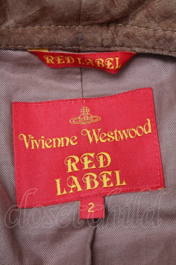 画像5: ヴィヴィアンウエストウッド 中古 / レザージャケット 2 ブラウン  S-25-12-17-003-jc-AS-ZS (5)