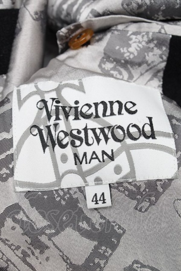 画像4: ヴィヴィアンウエストウッド MAN 中古 / ウールコート 44 黒  S-25-12-17-007-to-AS-ZS (4)