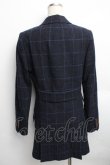 画像2: ヴィヴィアンウエストウッド MAN 中古 / ウールチェックコート 44 紺  S-25-12-17-008-co-AS-ZS (2)