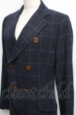 画像3: ヴィヴィアンウエストウッド MAN 中古 / ウールチェックコート 44 紺  S-25-12-17-008-co-AS-ZS (3)