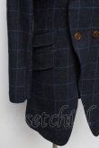 画像4: ヴィヴィアンウエストウッド MAN 中古 / ウールチェックコート 44 紺  S-25-12-17-008-co-AS-ZS (4)