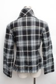 画像2: ヴィヴィアンウエストウッド 中古 / チェックウールショートコート 2 黒ｘグレーｘサックス  S-25-12-17-009-co-AS-ZS (2)