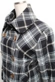 画像3: ヴィヴィアンウエストウッド 中古 / チェックウールショートコート 2 黒ｘグレーｘサックス  S-25-12-17-009-co-AS-ZS (3)